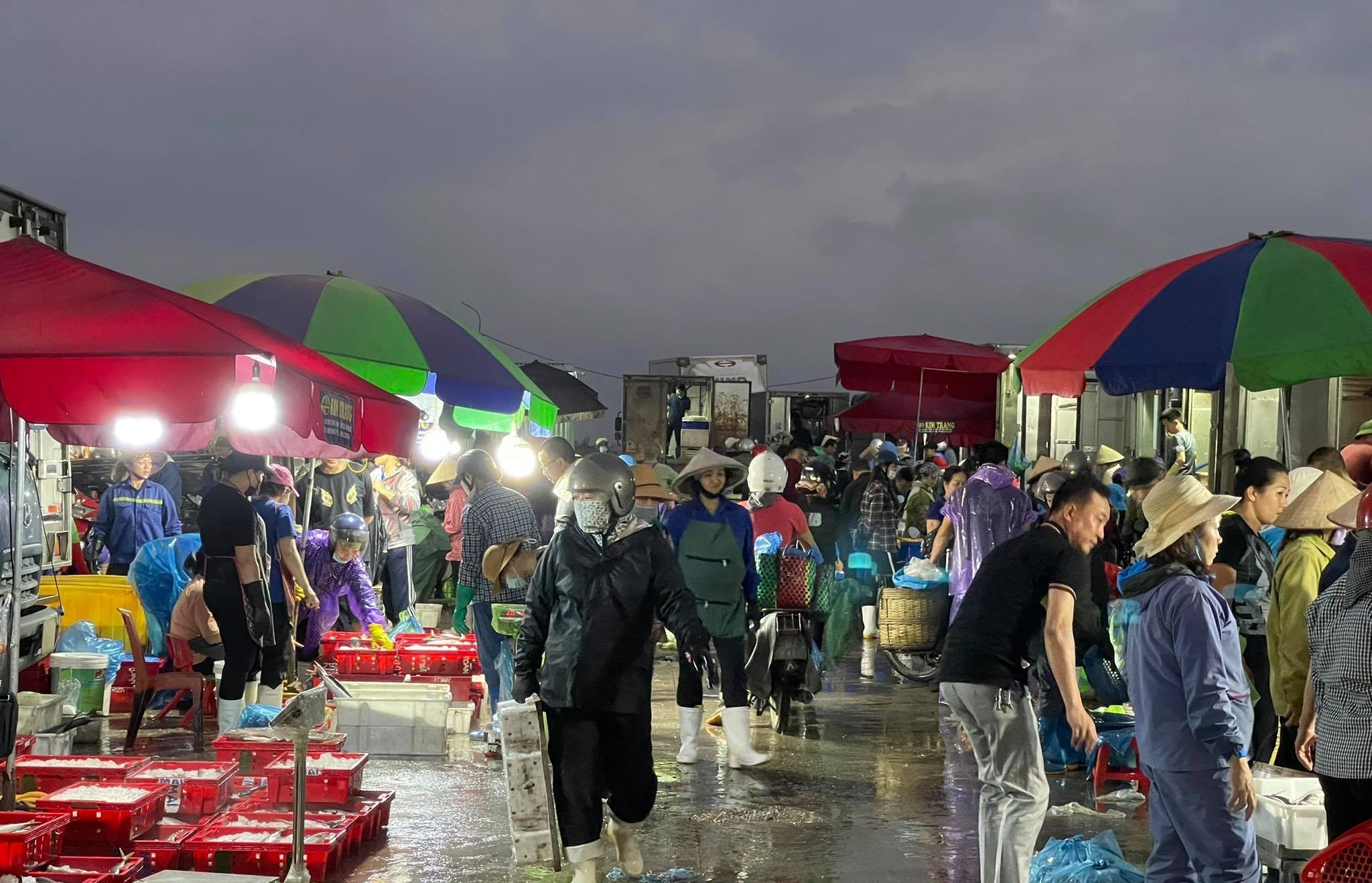 Chợ cá sớm lớn nhất và nhộn nhịp nhất Hạ Long, khu chợ họp từ lúc nửa đêm đến sáng. (Nguồn ảnh: Vietnamnet.vn)